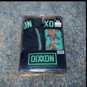 2 Pk Dixxon Boxer Briefs 4 Insane Comfort 4 Way Stretch Keyhole Mid Rise Cotton